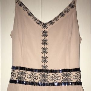 Nude long prom dress